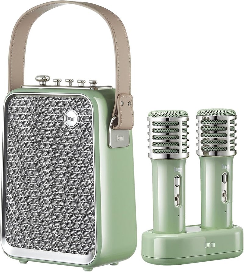Divoom Songbird Karaoke Bluetooth Speaker - Portable and Fun Audio - Green - Image 1
