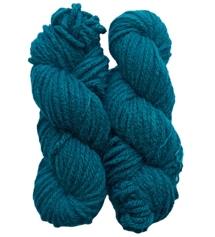 KYSS Vardhman Jackpot Thick Chunky Wool Hand Knitting Yarn Dark Turquiose Hanks200gms Shade no39 - Image 1