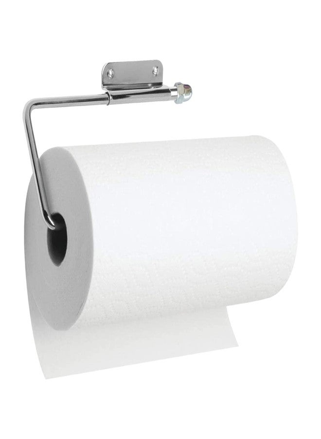 ARSUK Stainless Steel Paper Towel Holder - Wall Mounted or Under Cabinet - Rustproof Kitchen Roll Organizer for RV, Bathroom, Garage - Screws Included - 11.4 x 4.7 inch (Chrome) - Image 1