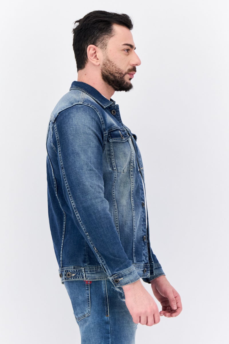 Sorbino Men Wash Long Sleeve Denim Jackets, Light Blue - Image 2