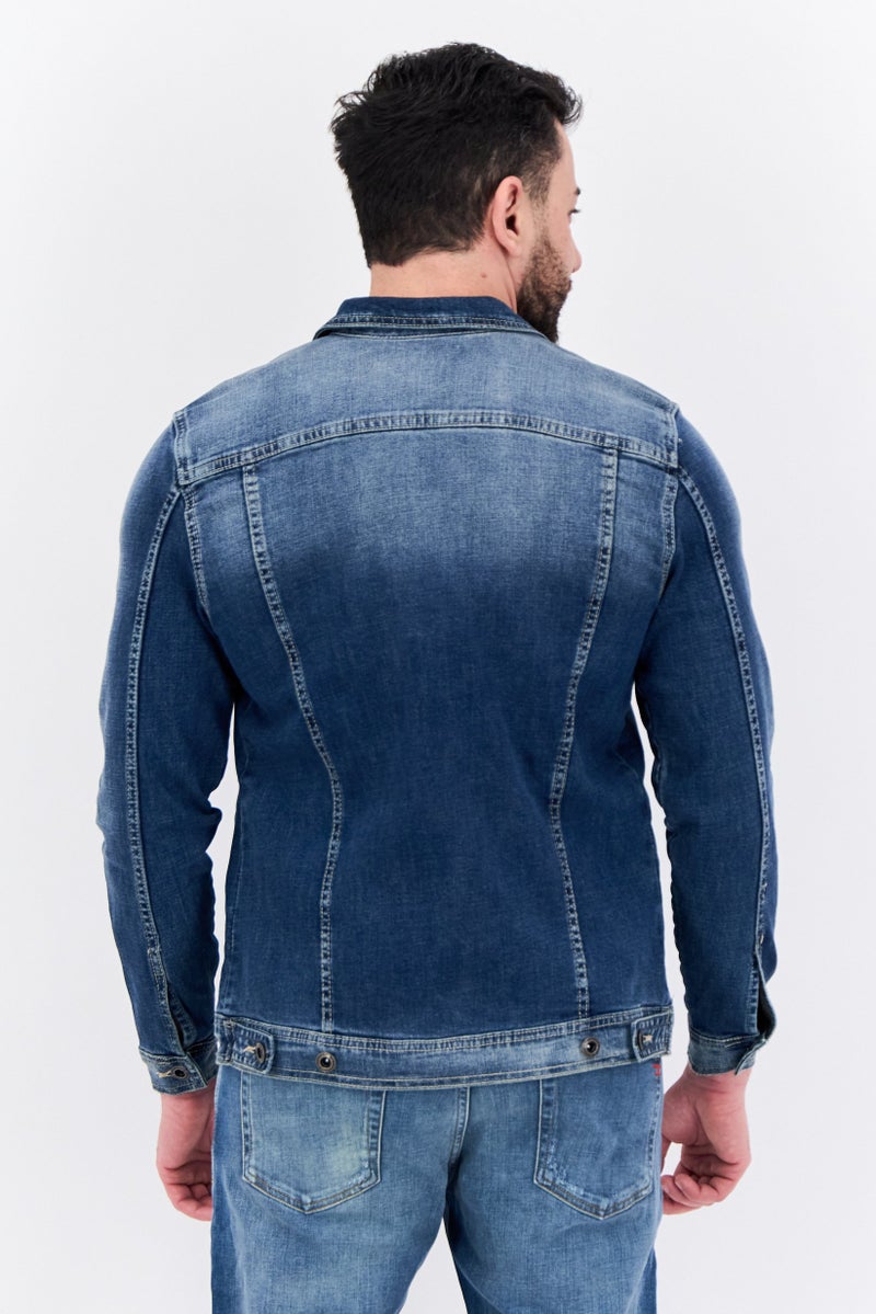 Sorbino Men Wash Long Sleeve Denim Jackets, Light Blue - Image 3