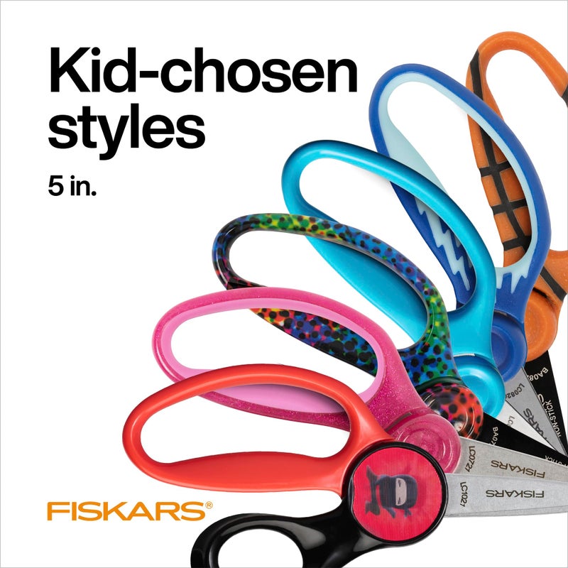 Fiskars 5" Blunt-Tip Scissors for Kids Ages 4-7, For School or Crafting, Purple - Image 2