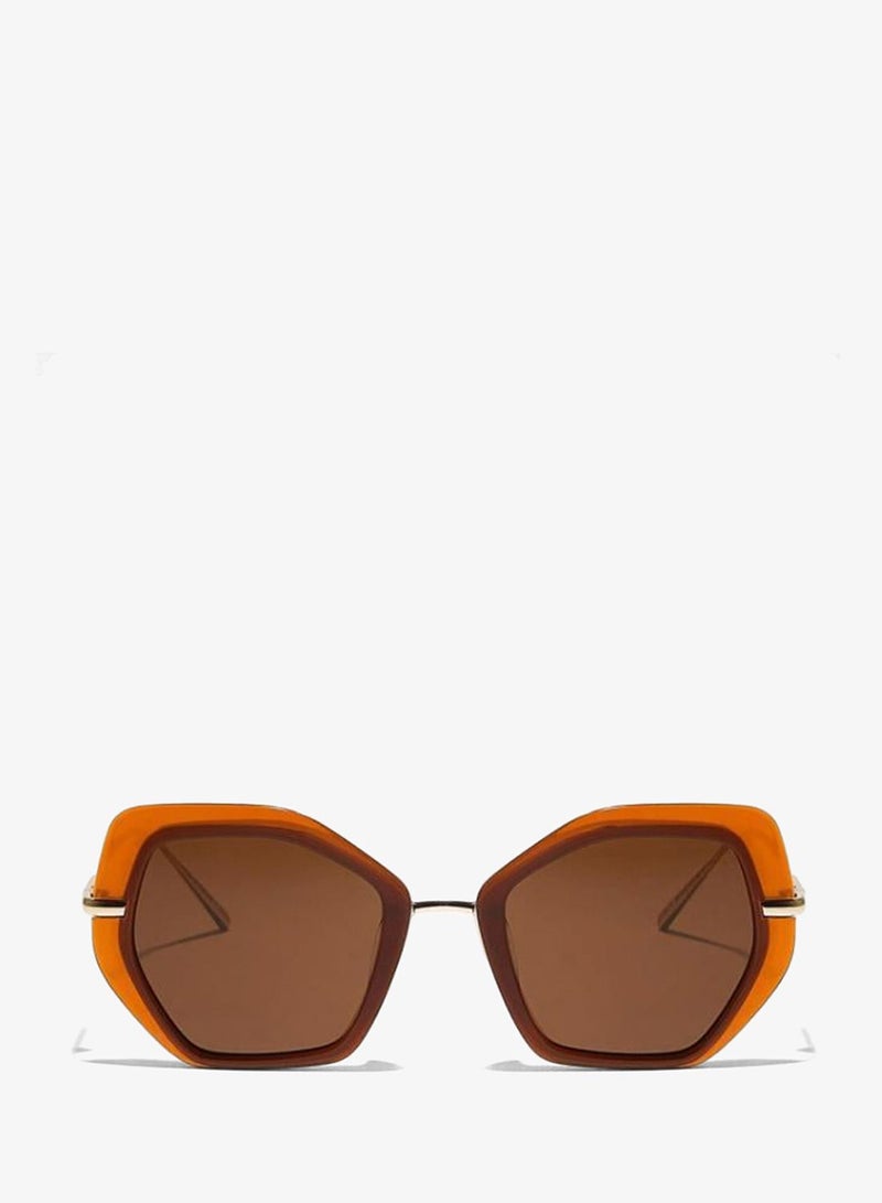 30Sundays SHOOK Women Brown Sunglasses - Frame Material: Metal + Acetate - Lens Color: Brown- Frame Color: Brown - Full Rim - Image 1