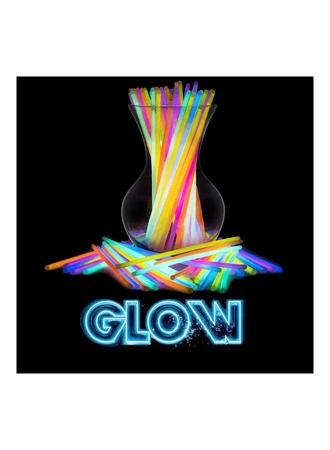 Glow In The Dark Glow Sticks 8 Inch with Connectors 100 Pieces Perfect for Parties Outdoor Events Emergency Use - Image 1