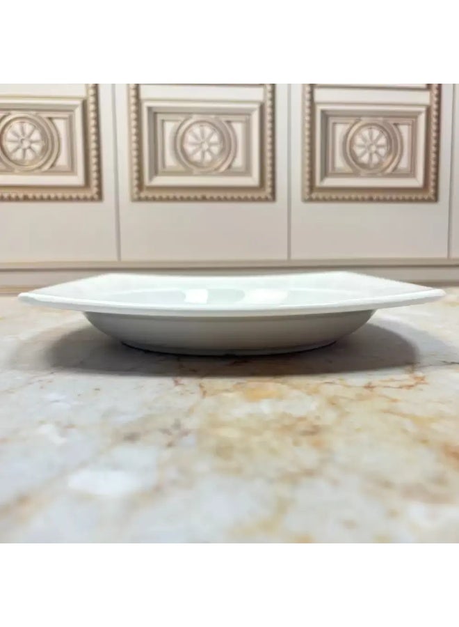 Dynasty' Dynasty Melamine Italy Designed 6.5 Inch Square Plate- White - Image 3