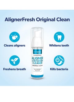EverSmile EverSmile AlignerFresh Original Clean-The Original Cleaning WhiteFoam On-The-Go Clear Retainer Cleaner. Eliminates Bacteria, Whitens Teeth & Fights Bad Breath (50ml - 2 Pack)  - Image 4