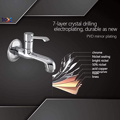10X Long Body Tap ARW-121 for Bathroom/Kitchen Full Brass Chrome Plated - Image 2