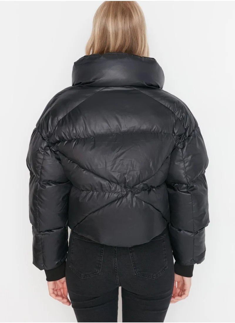 trendyol Zipped Oversized Crop Jacket