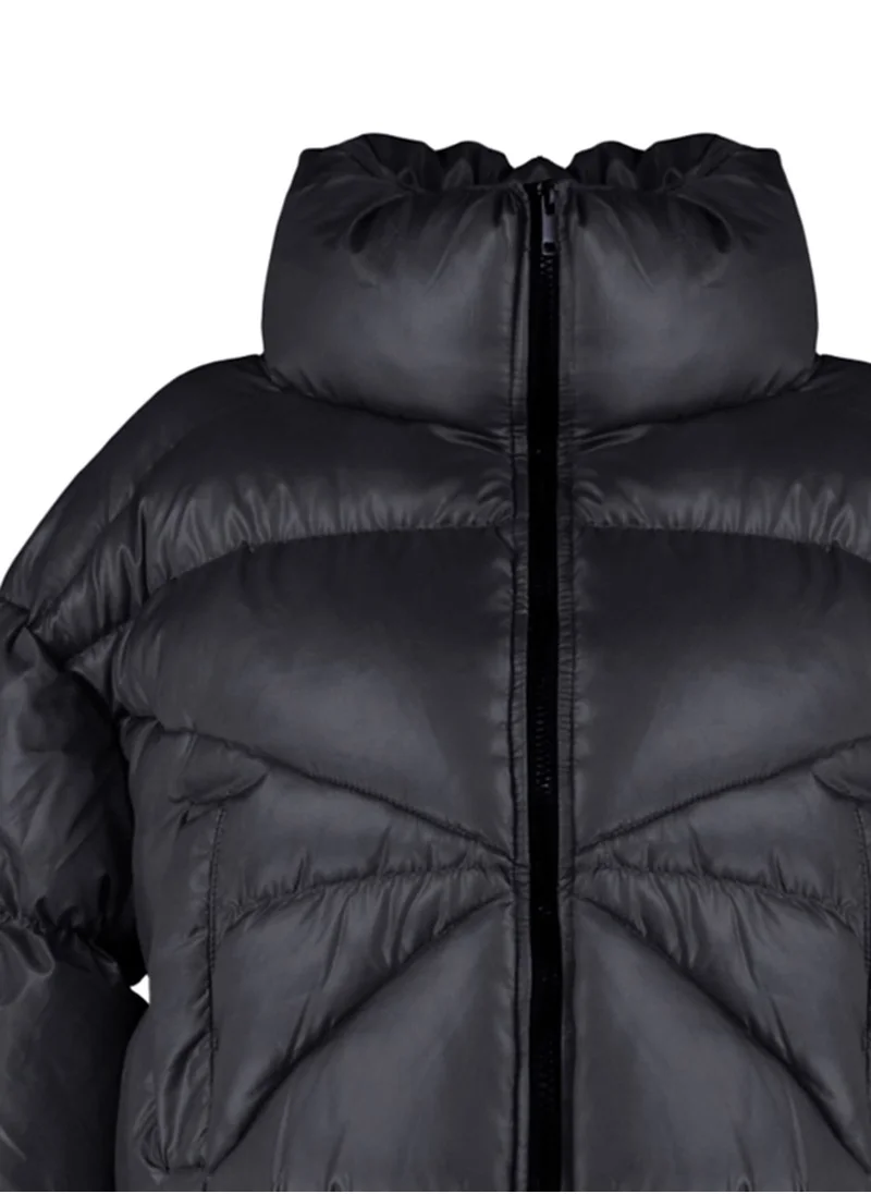 trendyol Zipped Oversized Crop Jacket