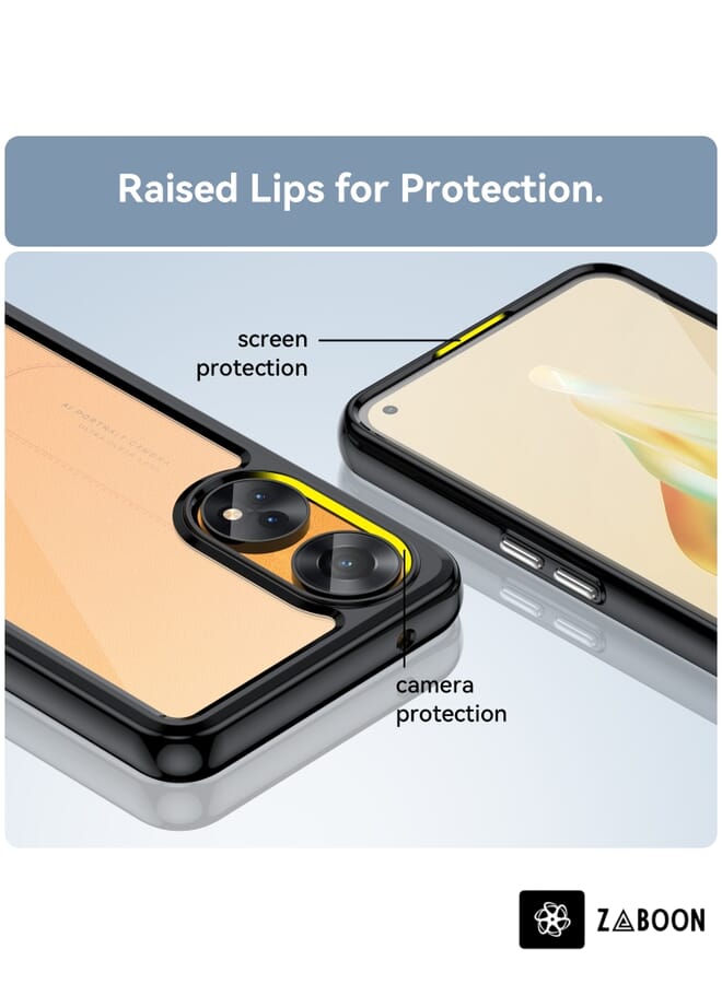 Zaboon غطاء حماية لهاتف OPPO Reno8 T 4G سلسلة ملونة أكريليك + TPU - Image 3