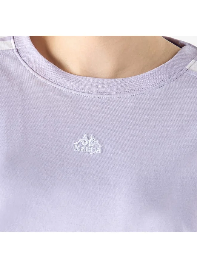 Kappa Kappa Logo Embroidered T-shirt with Crew Neck and Short Sleeves