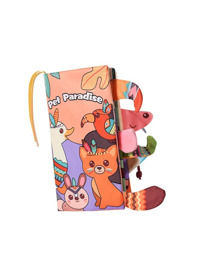 Baby Fabric Book with Animals 3D - Learning Book   for Babies Toddlers - Soft Picture Book with Animal Motifs, Feeling Book & Toy for Early Childhood Development - Image 4