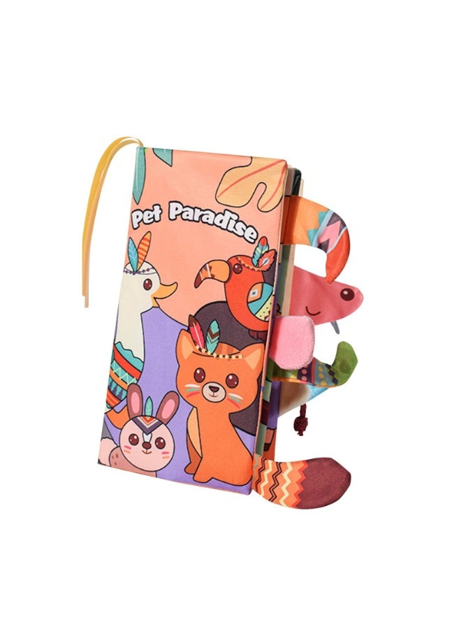 Baby Fabric Book with Animals 3D - Learning Book   for Babies Toddlers - Soft Picture Book with Animal Motifs, Feeling Book & Toy for Early Childhood Development - Image 3