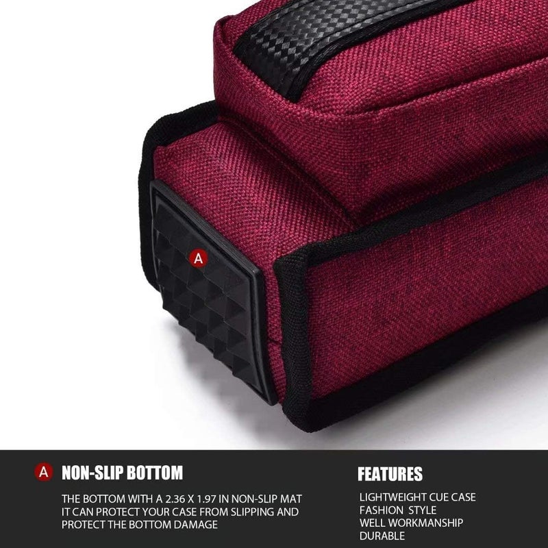 Collapsar 2X2 Pool Cue Hard Case Nylon/Leatherette Billiard Sitck Carrying Cases - Image 5