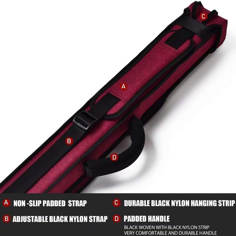 Collapsar 2X2 Pool Cue Hard Case Nylon/Leatherette Billiard Sitck Carrying Cases - Image 4