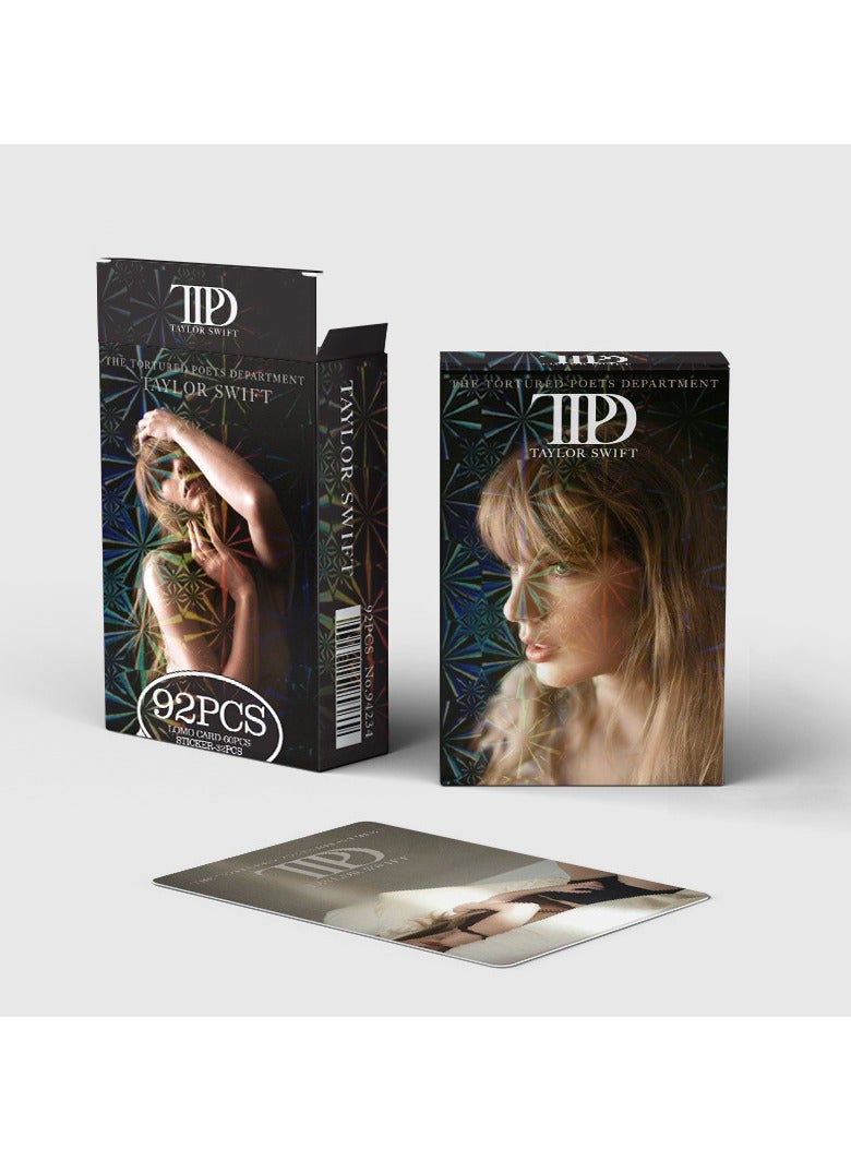 EHOME 92Pcs Taylor Swift New Album THE TORTURED POETS DEPARTMENT Lomo Cards and Stickers - Image 3