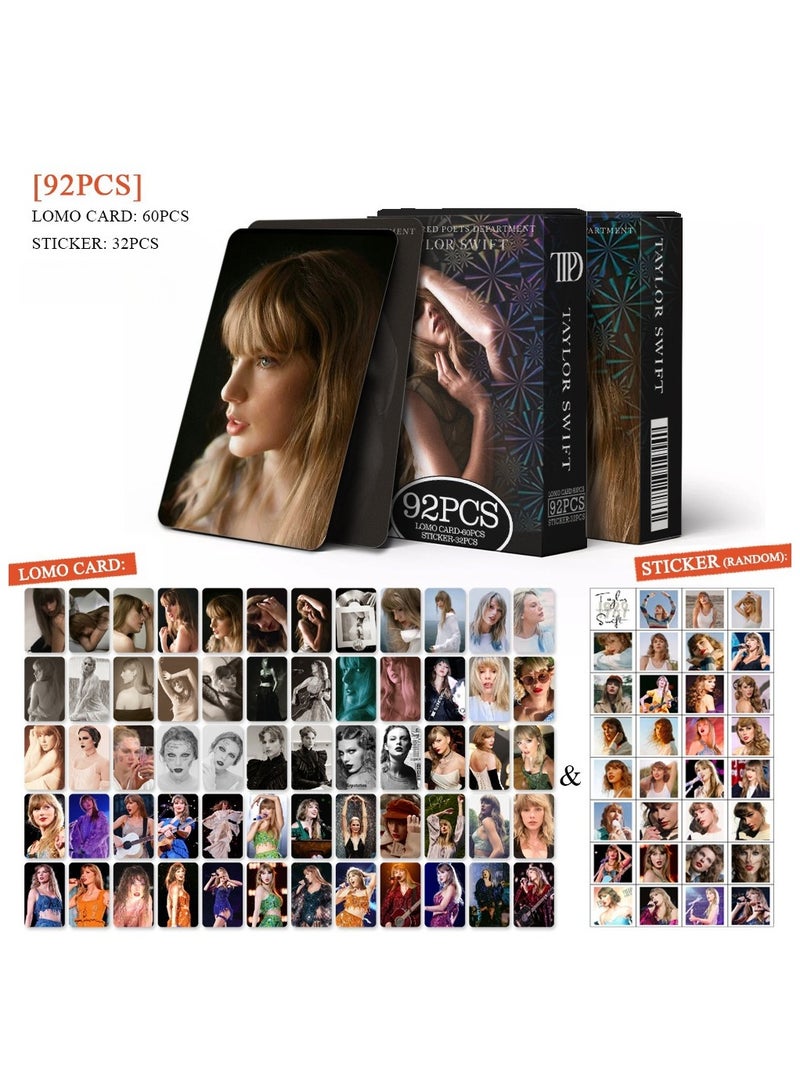 EHOME 92Pcs Taylor Swift New Album THE TORTURED POETS DEPARTMENT Lomo Cards and Stickers - Image 2
