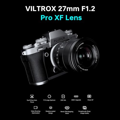 VILTROX عدسة VILTROX 27mm F1.2 برو مستوى XF فوجي بؤرة تلقائية f/1.2 فتحة كبيرة عدسة APS-C متوافقة مع كاميرات فوجي X-Mount بدون مرآة XH2S XH2 XT5 XT4 XT3 XS20 XT30 II XT200 - Image 2