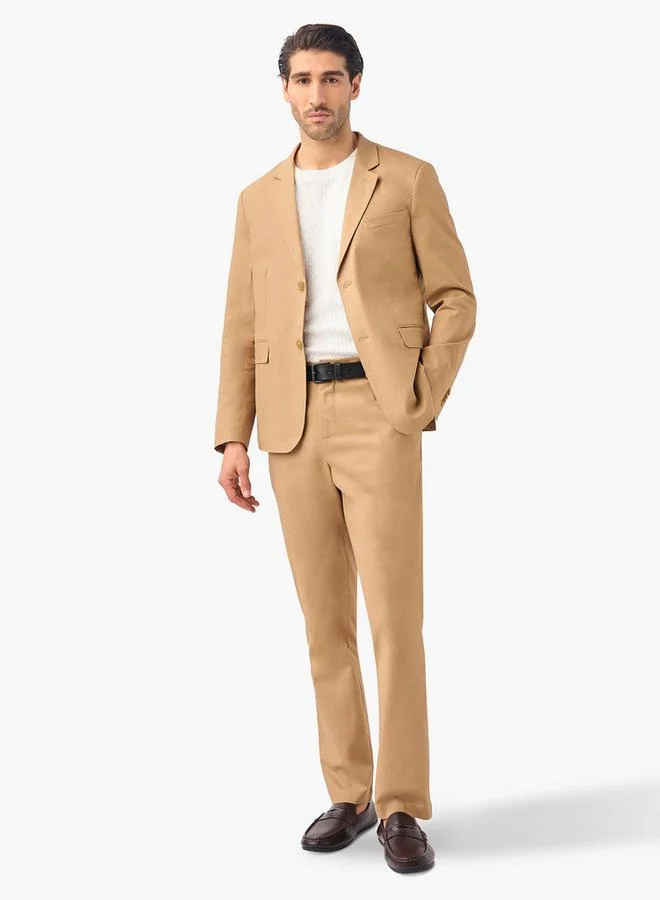 ايكونيك طقم بدلة رجالي من مزيج الكتان