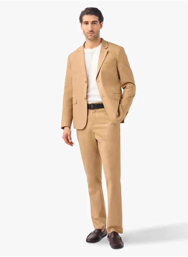 ايكونيك Linen Blend Suit Set For Male