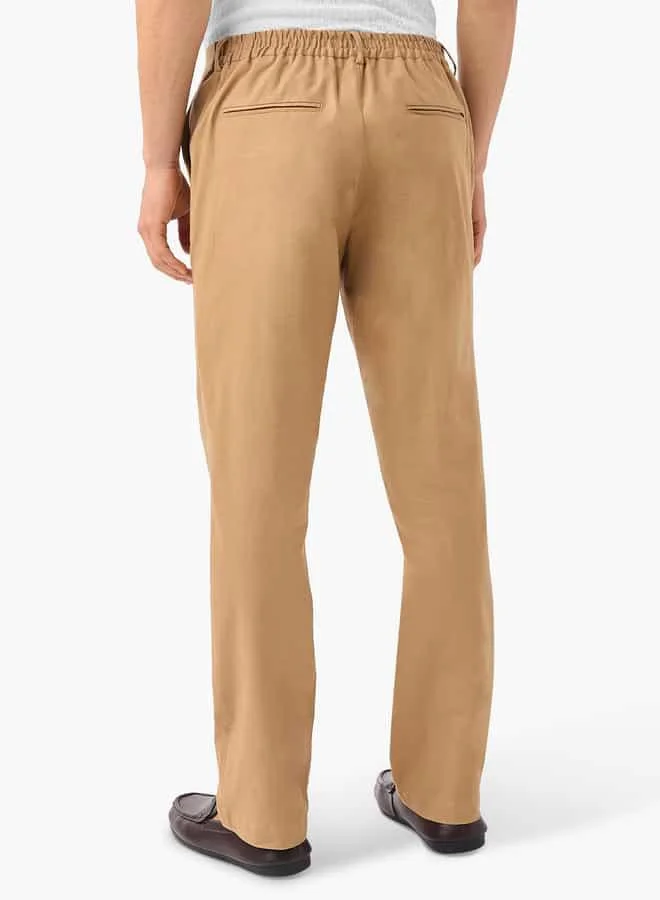 Iconic Linen Blend Suit Set For Male