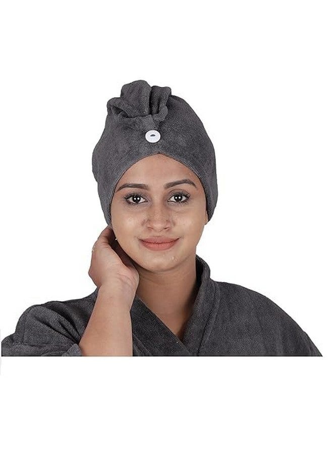 VIBRAL VIBRAL Microfiber Hair Towel Wrap for Women Girls, Quick Dry Towel for Hair, Hair Drying Towels with Button, Anti Frizz Super Absorbent Soft Hair Drying Turban for Long Curly Thick Hair (Pack of 1) - Image 4