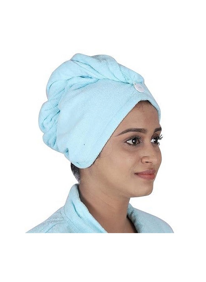 VIBRAL VIBRAL Microfiber Hair Towel Wrap for Women Girls, Quick Dry Towel for Hair, Hair Drying Towels with Button, Anti Frizz Super Absorbent Soft Hair Drying Turban for Long Curly Thick Hair (Pack of 1) - Image 3