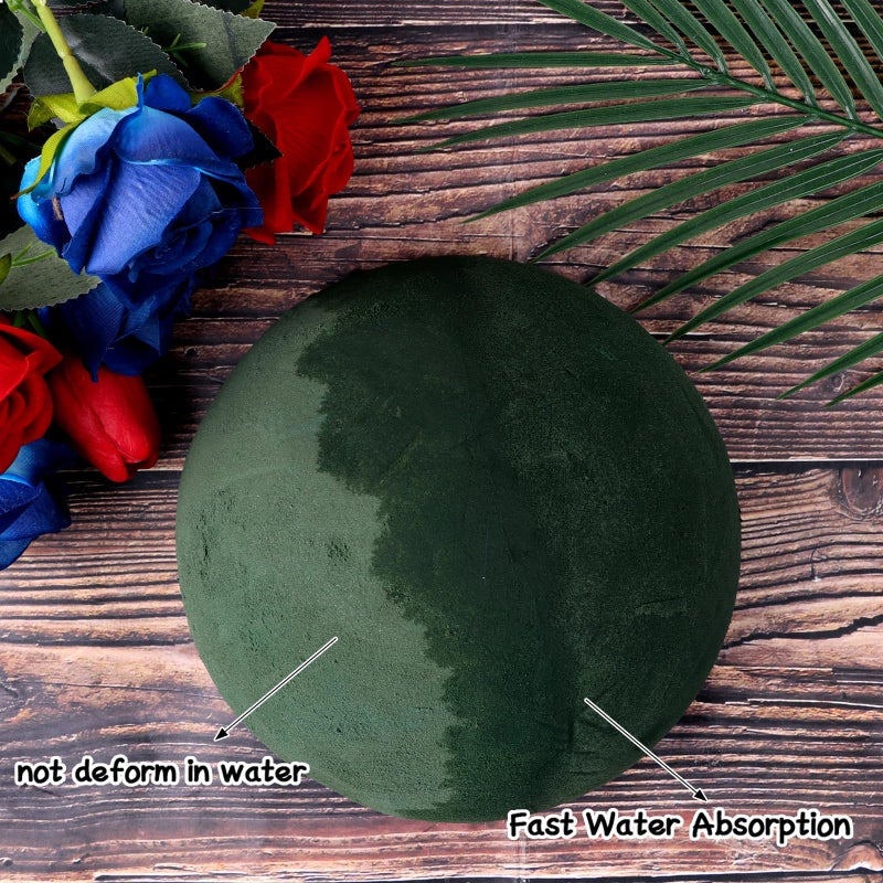 STEFORD 4 PCS Round Floral Foam Blocks Half Balls, Wet & Dry Green Flower Foam for Fresh and Artificial Flower Arrangements (7.5 x 3.7 Inches) - Image 4