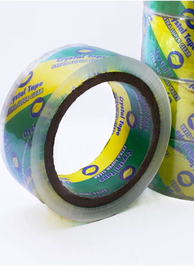 Generic (6 rolls) Wide crystal adhesive tape, 4.2 cm, 70 meters, high quality  - Image 1