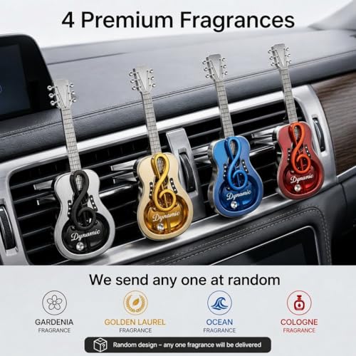 DETACHI Luxury Car Perfume Dashboard Freshener Long Lasting Fragrance Premium Guitar Design Interior Scent Accessory Gift - Image 2