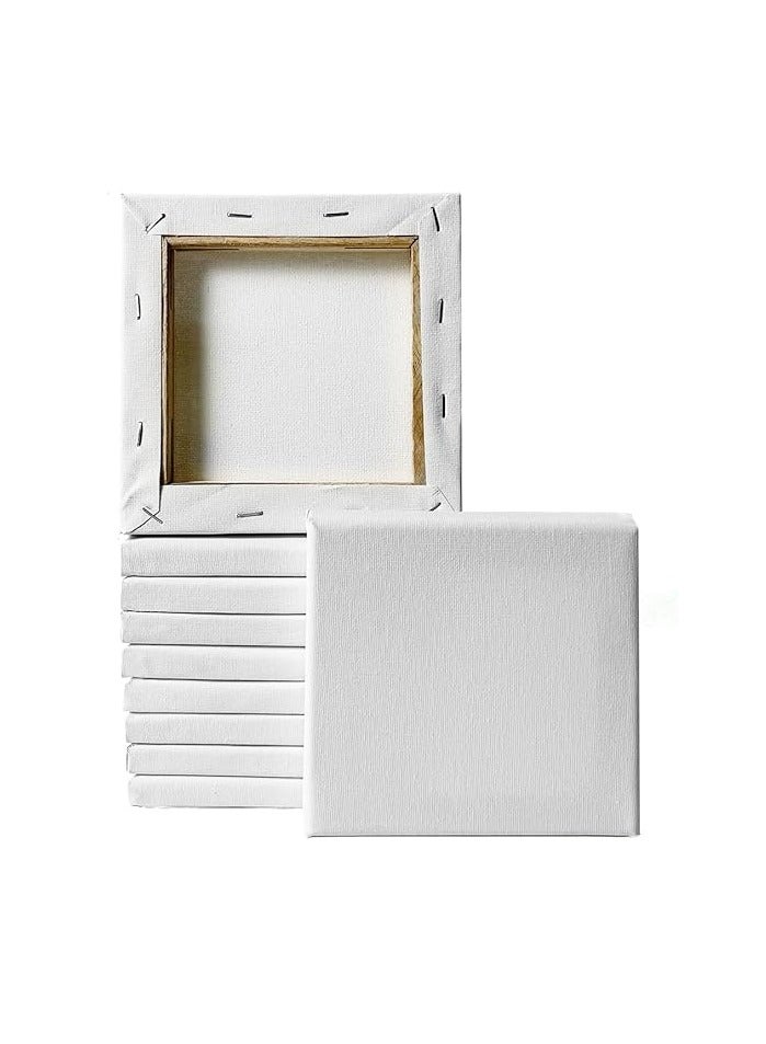 PARTNER Canvas Boards 10pcs 15 x 15 cm White Blank , Artist Canvas Panels, Canvas Wooden Boards for Painting  - Image 2