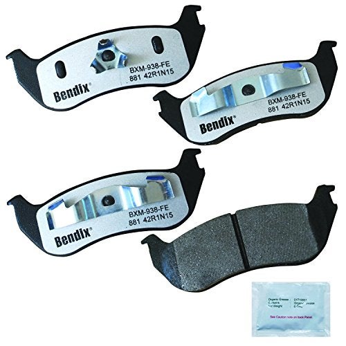 Bendix Fleet Metlok MKD881FM Semi-Metallic Rear Brake Pads for Ford Explorer 2005-2002, Explorer Sport Trac 2003, Mercury Mountaineer 2005-2002 - Image 1