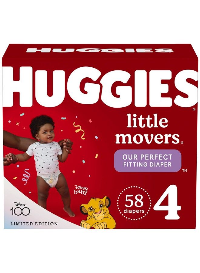 HUGGIES Little Movers Baby Diapers Size 4 (2237 Lbs) 58 Ct - Image 1