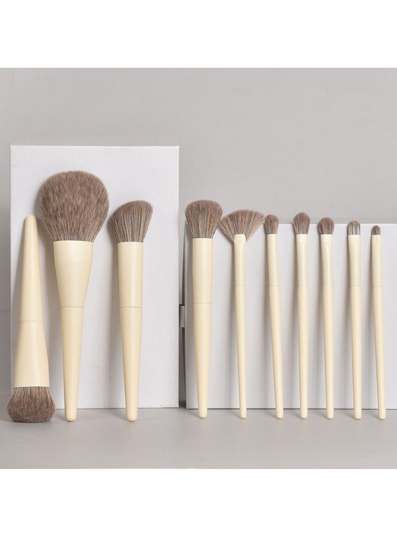 10-Piece Face And Eye Makeup Brush Multi Use Set - Image 2