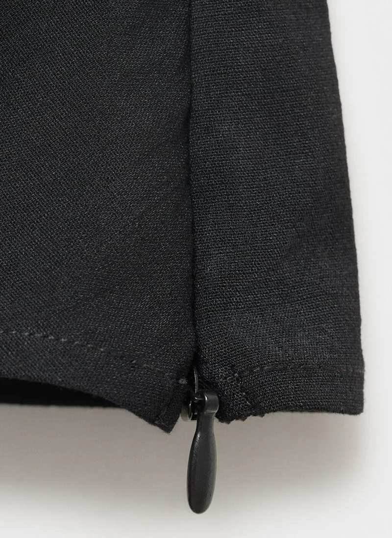 MANGO Asymmetrical draped top with straps
