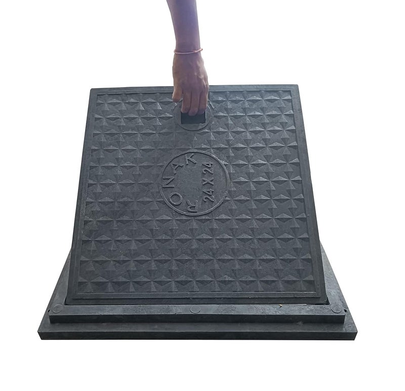 Ronak Heavy Duty Flat Manhole Cover for All Purposes Chamber Cover Sump Cover Water Tank Cover 1 Tons Capacity 24 x 24 Flat Type - Image 5