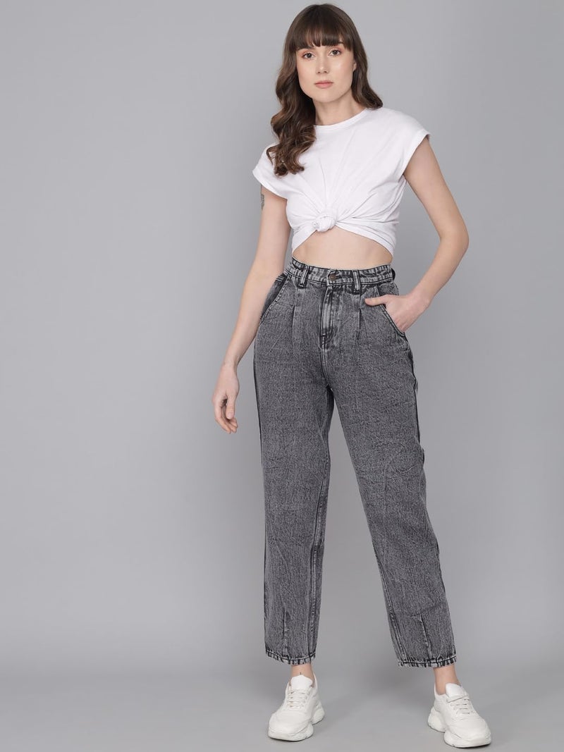 KOTTY Women's High Rise Cotton Lycra Blend Ankle Length Slim fit Jeans - Image 5