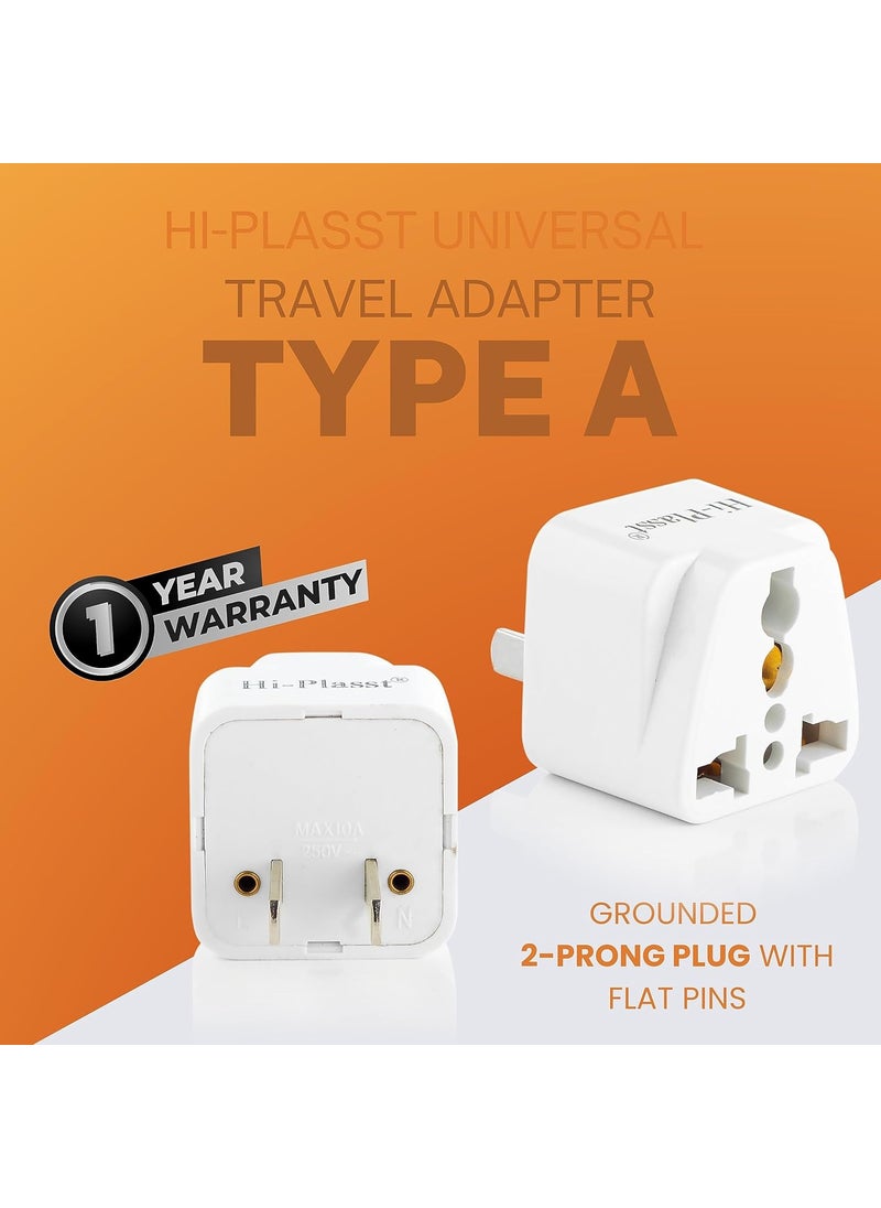 HI PLASST PINS N PLUGS HiPLASST India to USA Converter Plug Pack of 1 TypeA Adapter Power Converter for Laptop Camera Smartphones USA Canada Mexico Brazil Philippines Thailand Japan American Panama 2pin  - Image 4