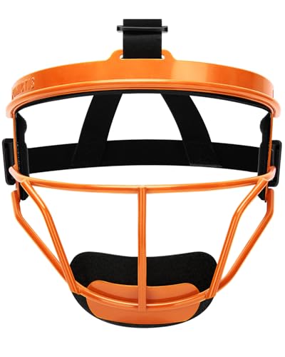 Dinictis Softball Face Mask Lightweight Comfortable with Wide Field Vision Durable and Safe Face Guards Premium Protective Softball Fielders MaskVibrant OrangeAdultL - Image 3