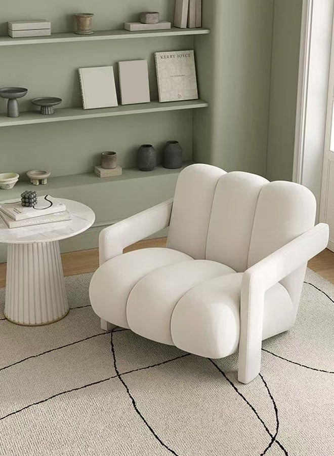 fashionhome Multipurpose Use Modern Luxury Style Living Room Sofa Chair Large Size Comfortable Leisure Chair ergonomic Backrest Velvet Upholster Reading Chair for Living Room Bedroom 70x85x72 cm - Image 2