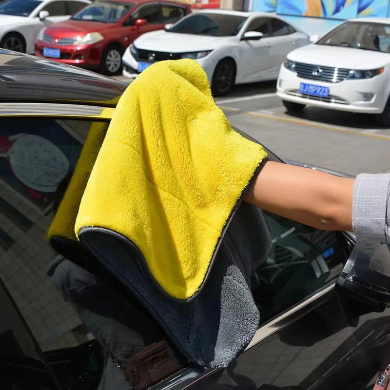 DETACHI Microfiber Cloth for Car Cleaning Towel Ultrasoft, Thick and Quick Drying Car Microfiber Cleaning Towel 40x60cms 1000GSM Polishing Waxing Auto Detailing Towel Cloth Multicolor (Pack of 2) - Image 5
