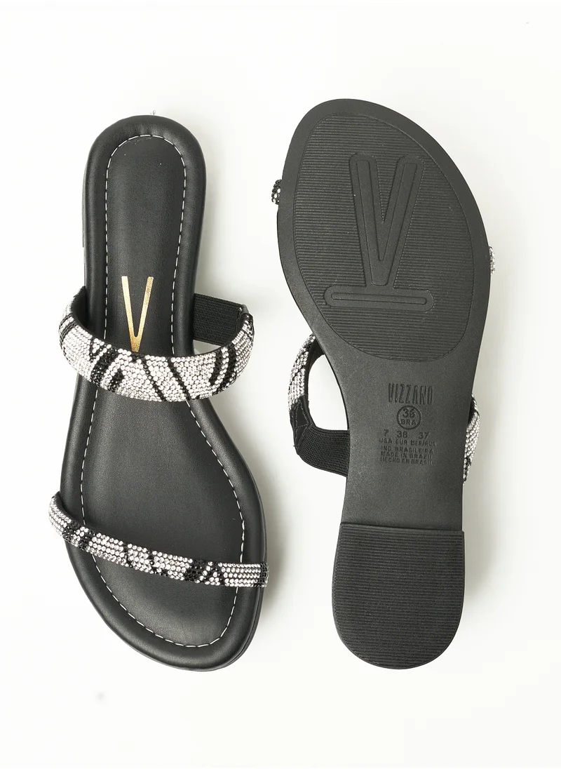 VIZZANO Violet Multi Strap Low Heel Sandals