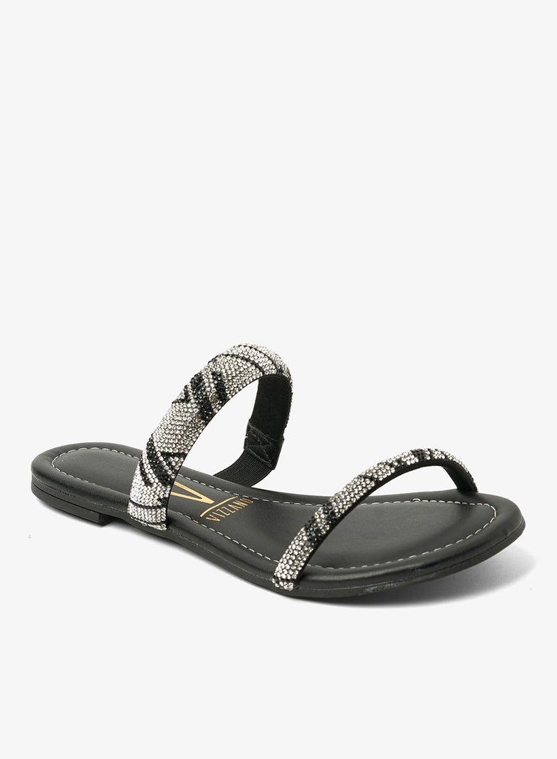 فيزانو صنادل مسطحة للنساء - صنادل مسطحة أنيقة ونعال مسطحة مريحة للسيدات - Image 2