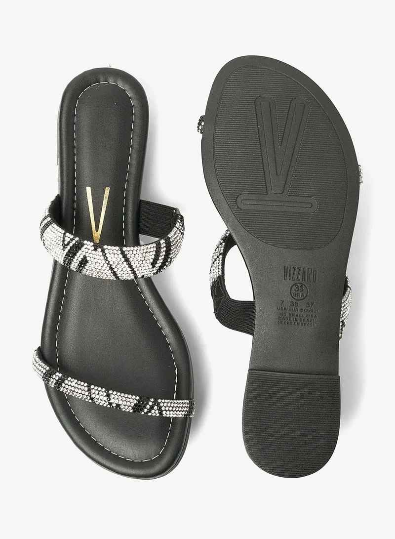 Vizzano Black Flat Sandals for Women – Stylish Ladies Flat Sandals & Comfortable Flat Slippers for Women | Best Price UAE