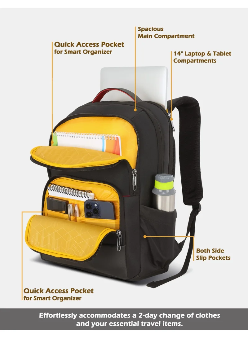 Lavie  Sport Baron 21L Laptop Backpack For Men & Women  |Boys & Girls (Black/Red) for Women | Best Price UAE