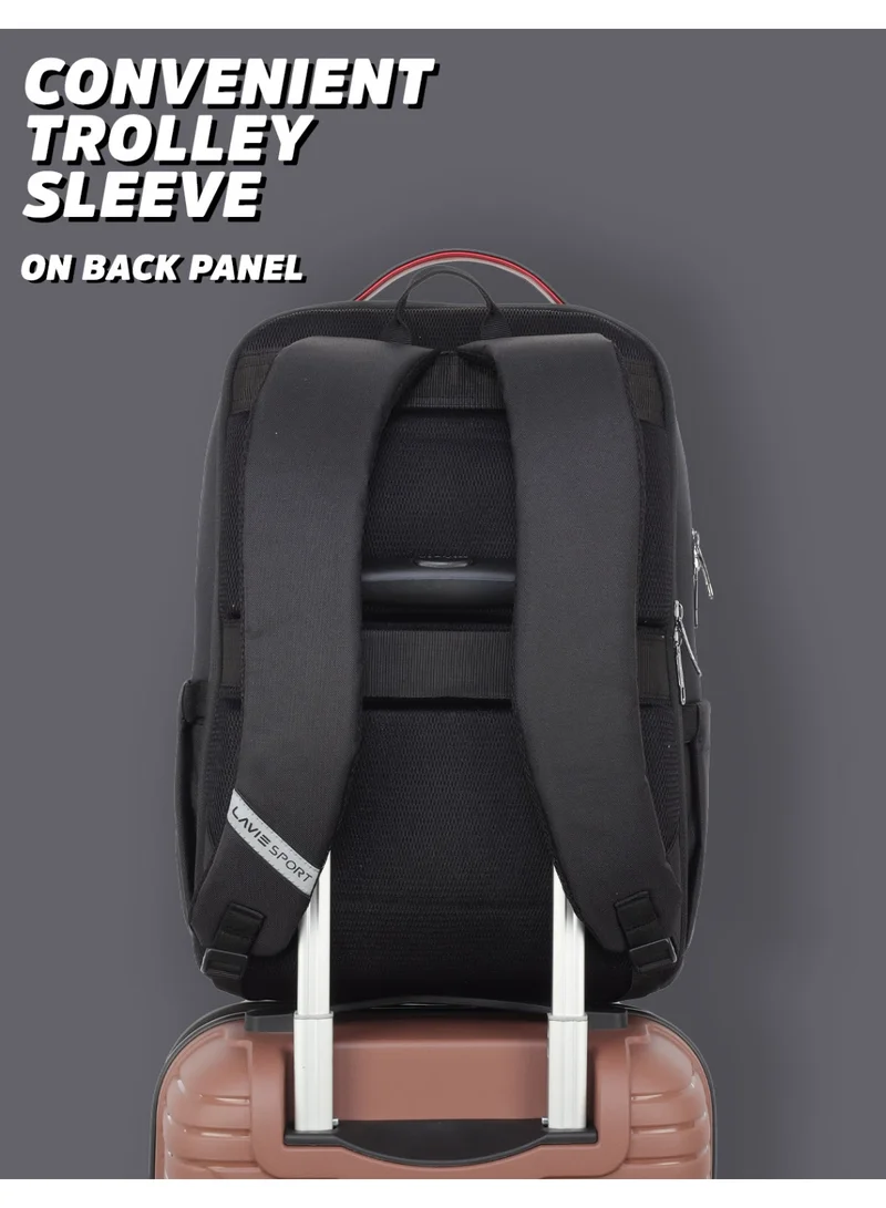 Lavie  Sport Baron 21L Laptop Backpack For Men & Women  |Boys & Girls (Black/Red) for Women | Best Price UAE