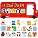 SpriteGru I CAN DO IT Token BoardMagnetic Reward Chart with 26 Animal Magnets Red Bus Reward Chart for Kids Incentive Positive Chart for Good Behavior and Responsibility Great for Toddlers Kids Students - Image 3