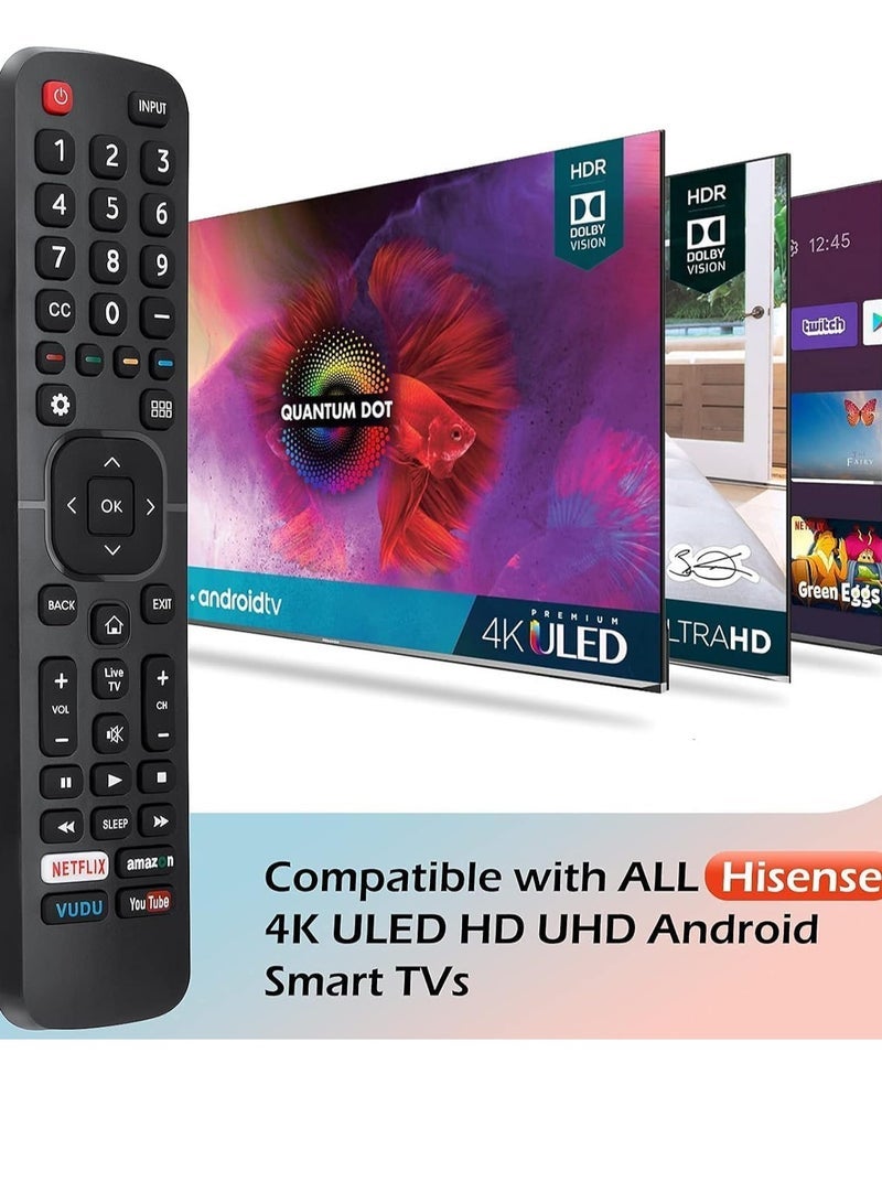 PopZa New Replacement for Hisense-TV-Remote Compatible with All Hisense 4K LED HD UHD Smart TVs - Image 3