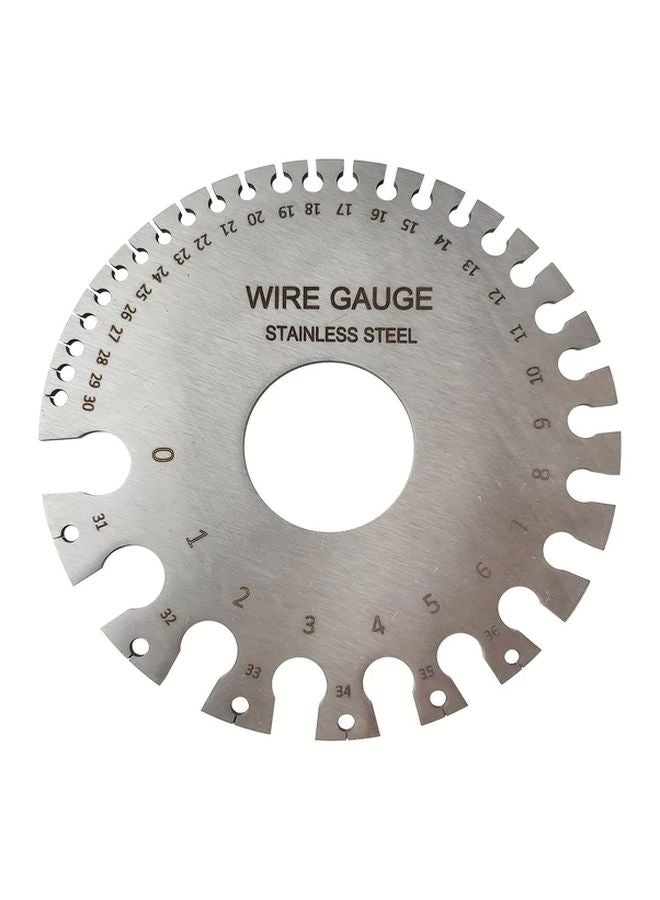 Stainless Steel Dual Sided Wire Gauge Measurement Tool Silvery Round Wire And Rectangle Thickness Gauge - Image 4