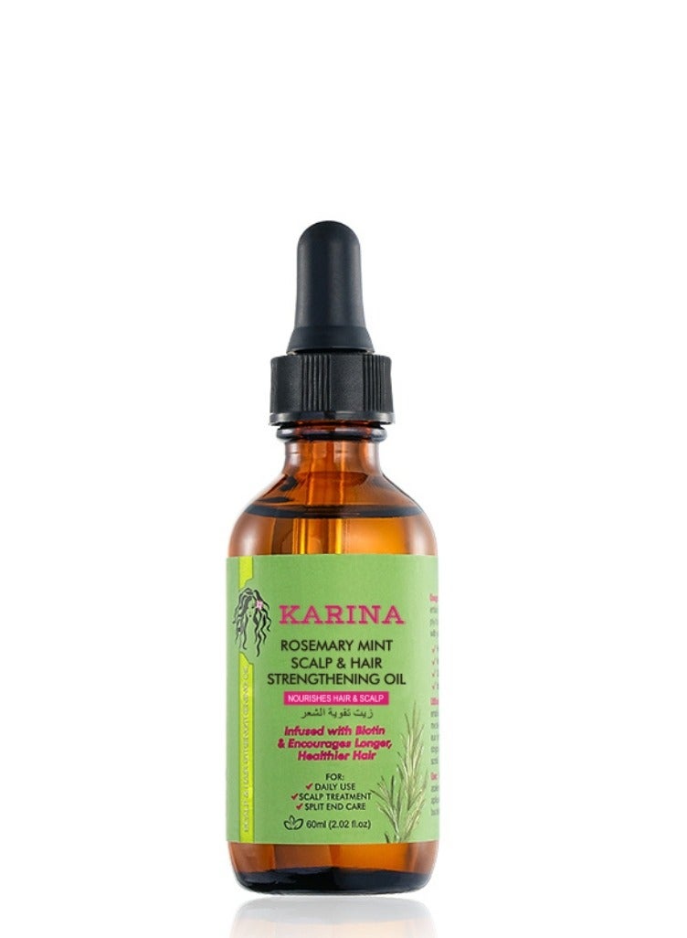 كارينا زيت مقوي لفروة الرأس والشعر بخلاصة اكليل الجبل والنعناع60 مل - Image 2